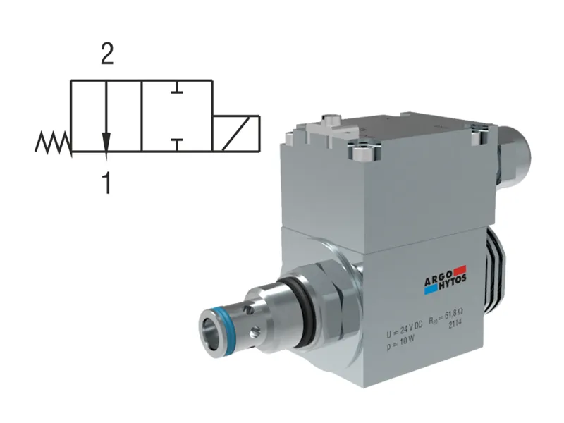 2/2 Directional Valve, Solenoid Operated, Spool Type, Direct-Acting