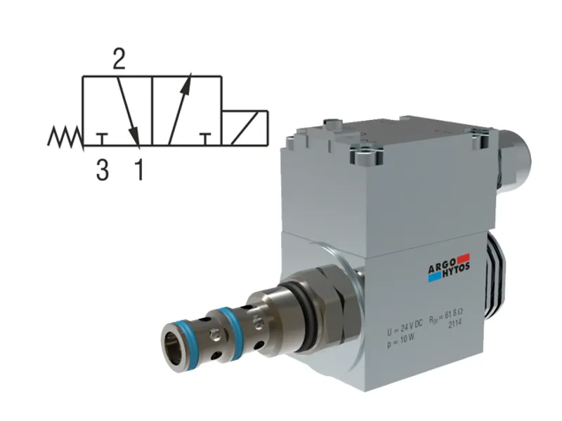 3/2 Directional Valve, Solenoid Operated, Spool Type, Direct-Acting