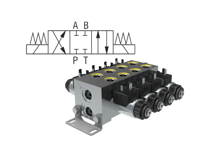 4/2 and 4/3 Solenoid Directional Control Valves, Bankable