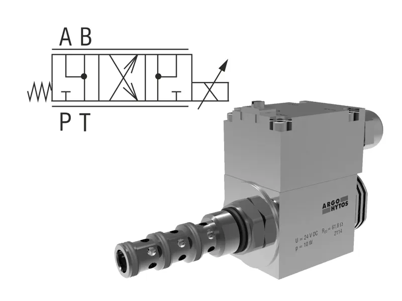 4/3 Proportional Control Valve, Screw-in Cartridge design