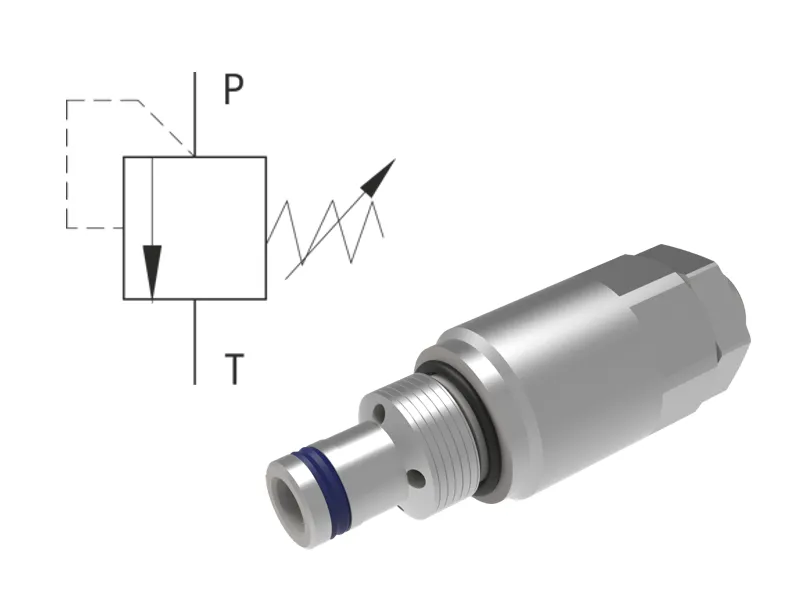 Pressure Relief Valves, Poppet Type, Direct Acting, Cartridges