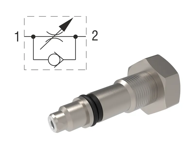 Needle - Restrictor Valves and Valves with/without Reverse Flow Check, Cartridge